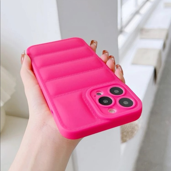 Hot Pink Puffer IPhone Case New iPhone 13 Pro - Picture 2 of 4